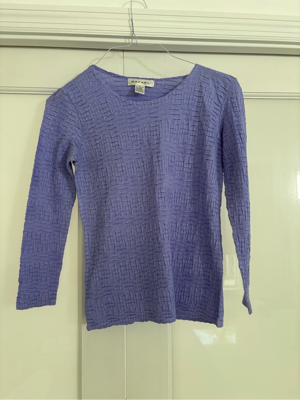 RAFAEL Lavender Crinkle Long-Sleeve Tee